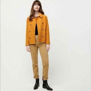 J. Crew Double Breasted Peacoat In Italian Boiled Wool Size 12